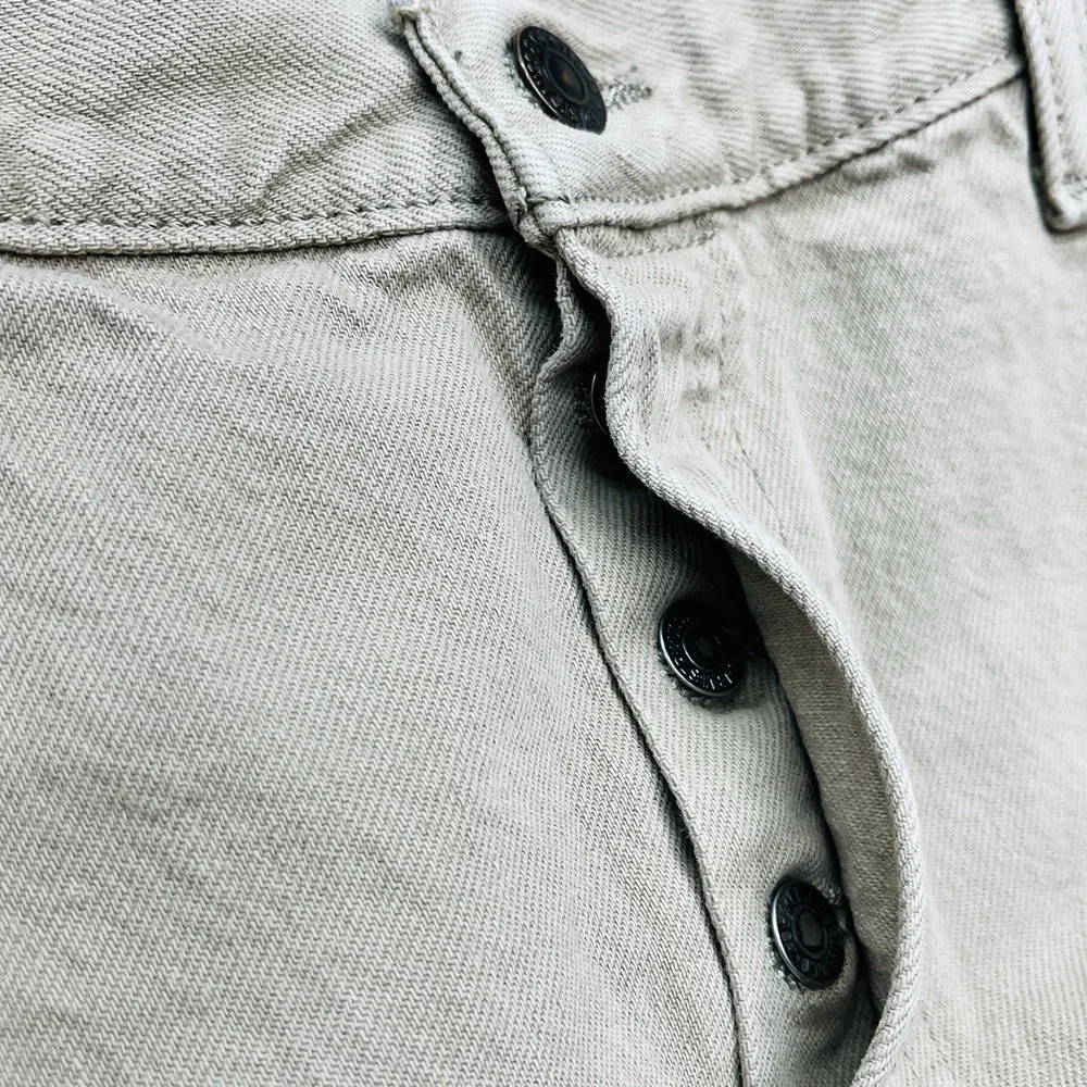 Levi's 501 Button Fly Jeans Mens 38x31 Beige Straight Leg‎ Classic Normcore
